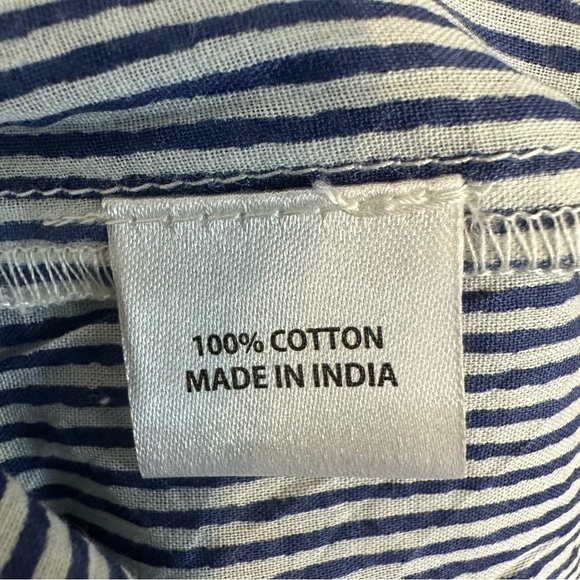 Tuckernuck nautical navy white striped tassel coverup dress small - Picture 13 of 15